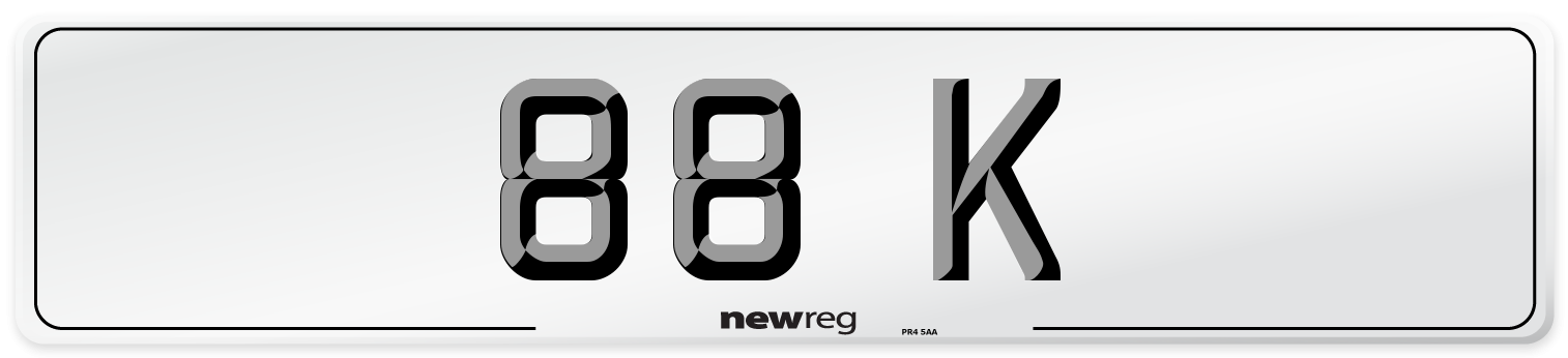 88 K Number Plate from New Reg